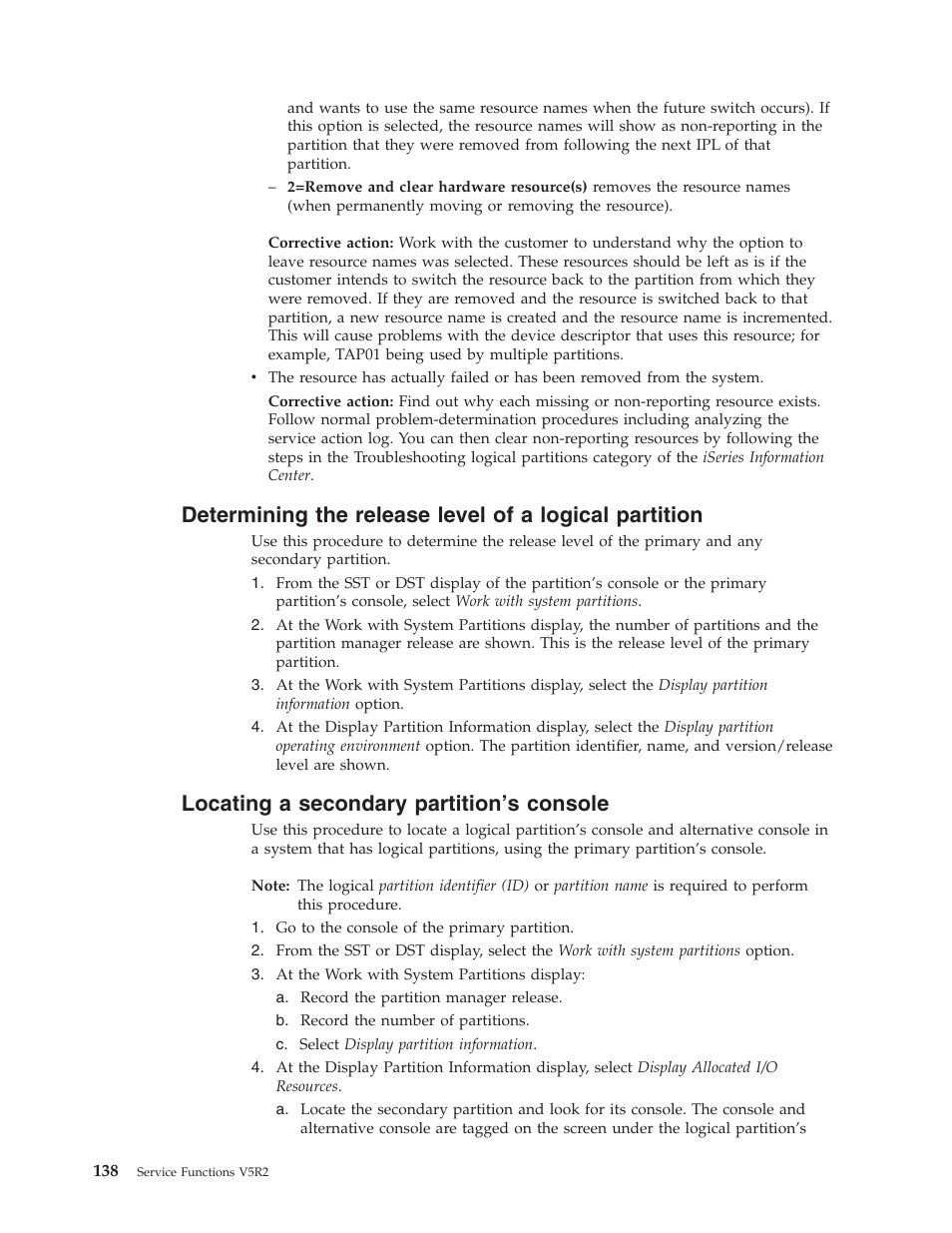 Locating a secondary partition's console, Locating a secondary partition’s console | IBM VERSION 5 SY44-5902-05 User Manual | Page 152 / 358