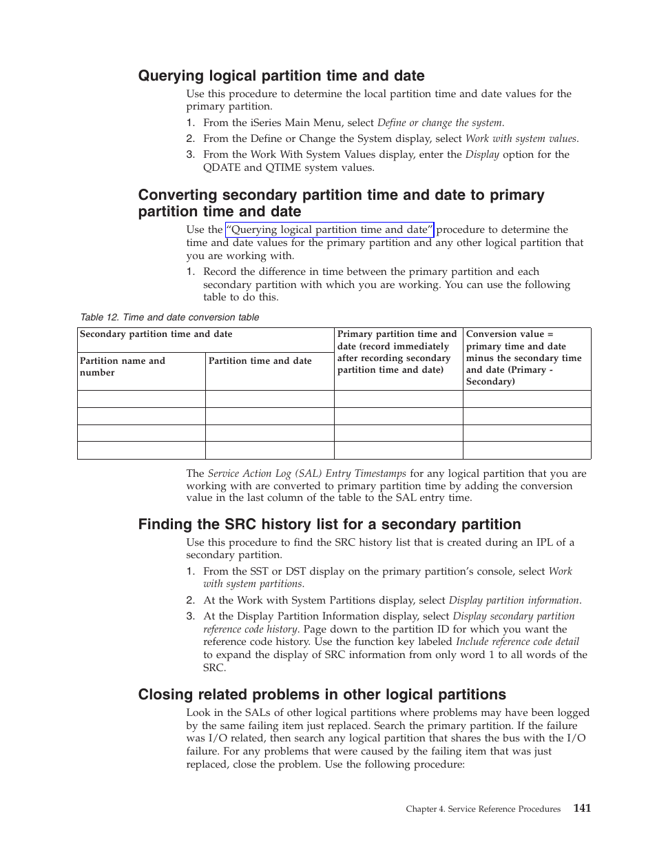 Querying logical partition time and date | IBM VERSION 5 SY44-5902-05 User Manual | Page 155 / 358