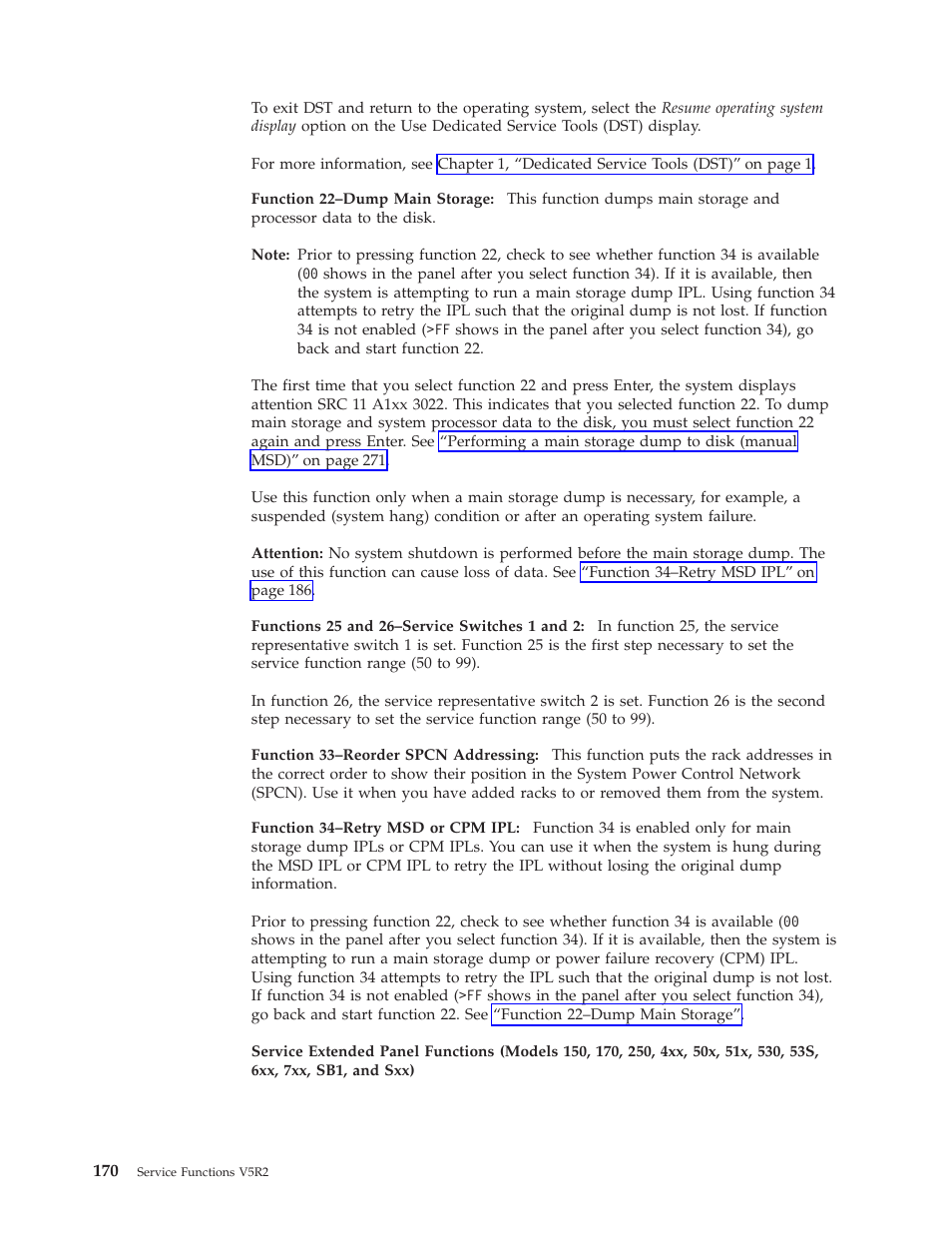 Function 34–retry msd or cpm ipl | IBM VERSION 5 SY44-5902-05 User Manual | Page 184 / 358