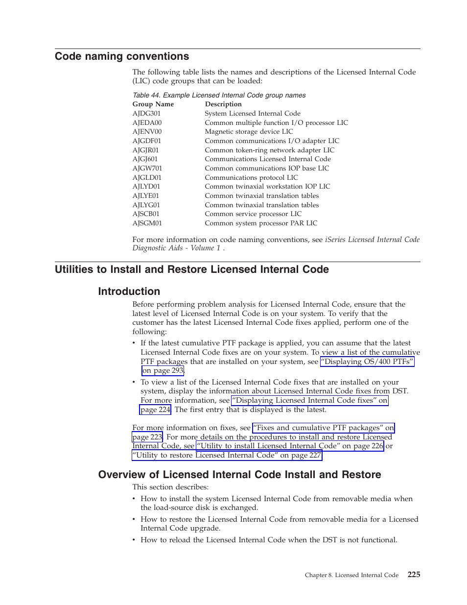 Code naming conventions, Introduction | IBM VERSION 5 SY44-5902-05 User Manual | Page 239 / 358