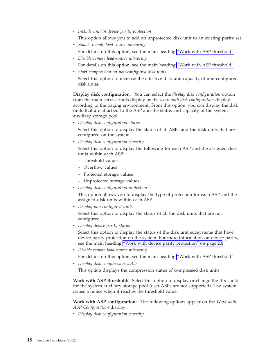 Work with asp configuration | IBM VERSION 5 SY44-5902-05 User Manual | Page 32 / 358