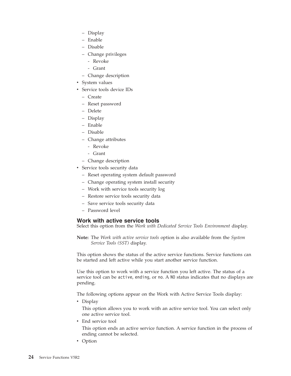 Work with active service tools | IBM VERSION 5 SY44-5902-05 User Manual | Page 38 / 358