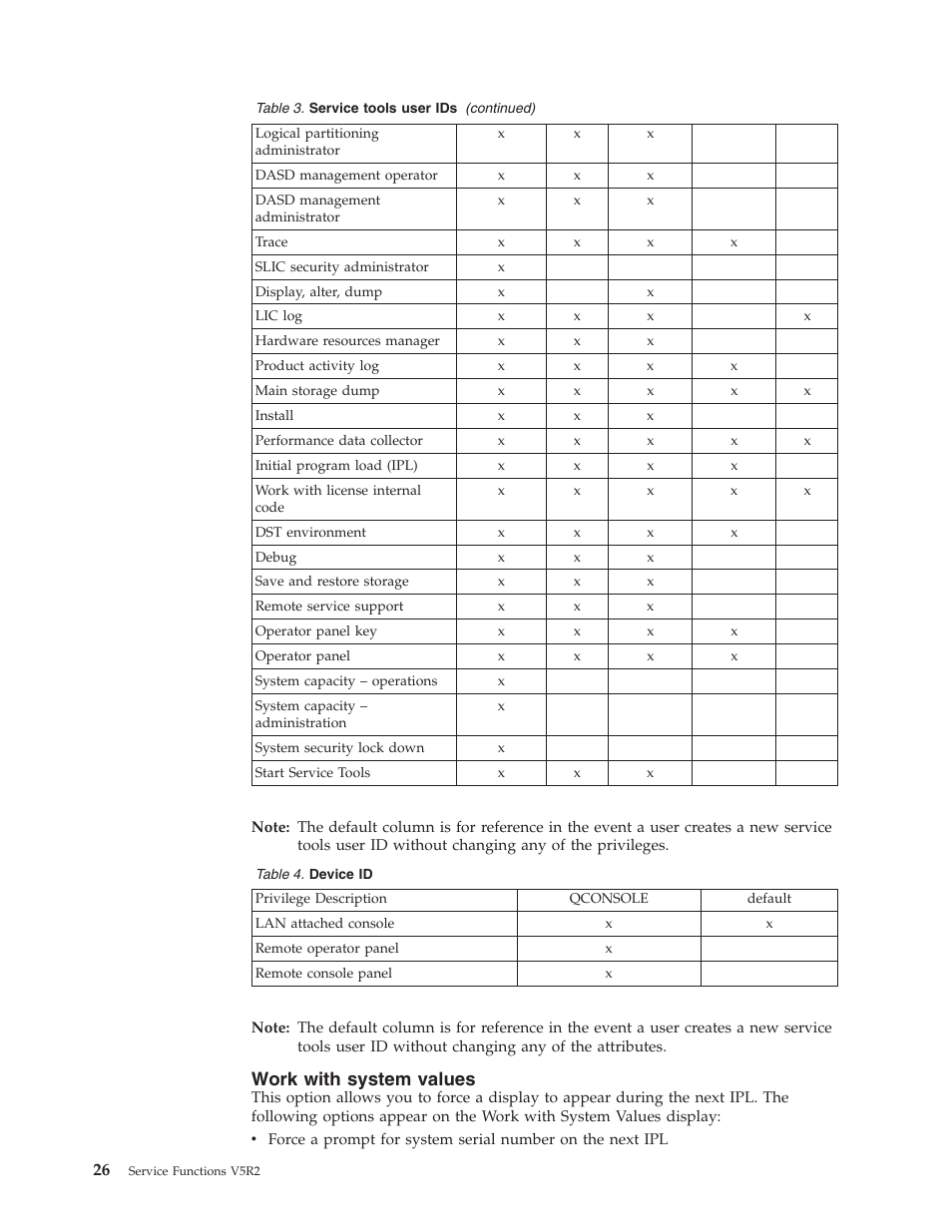 Work with system values | IBM VERSION 5 SY44-5902-05 User Manual | Page 40 / 358