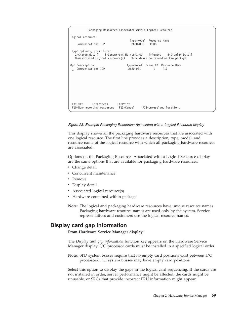 Display card gap information | IBM VERSION 5 SY44-5902-05 User Manual | Page 83 / 358