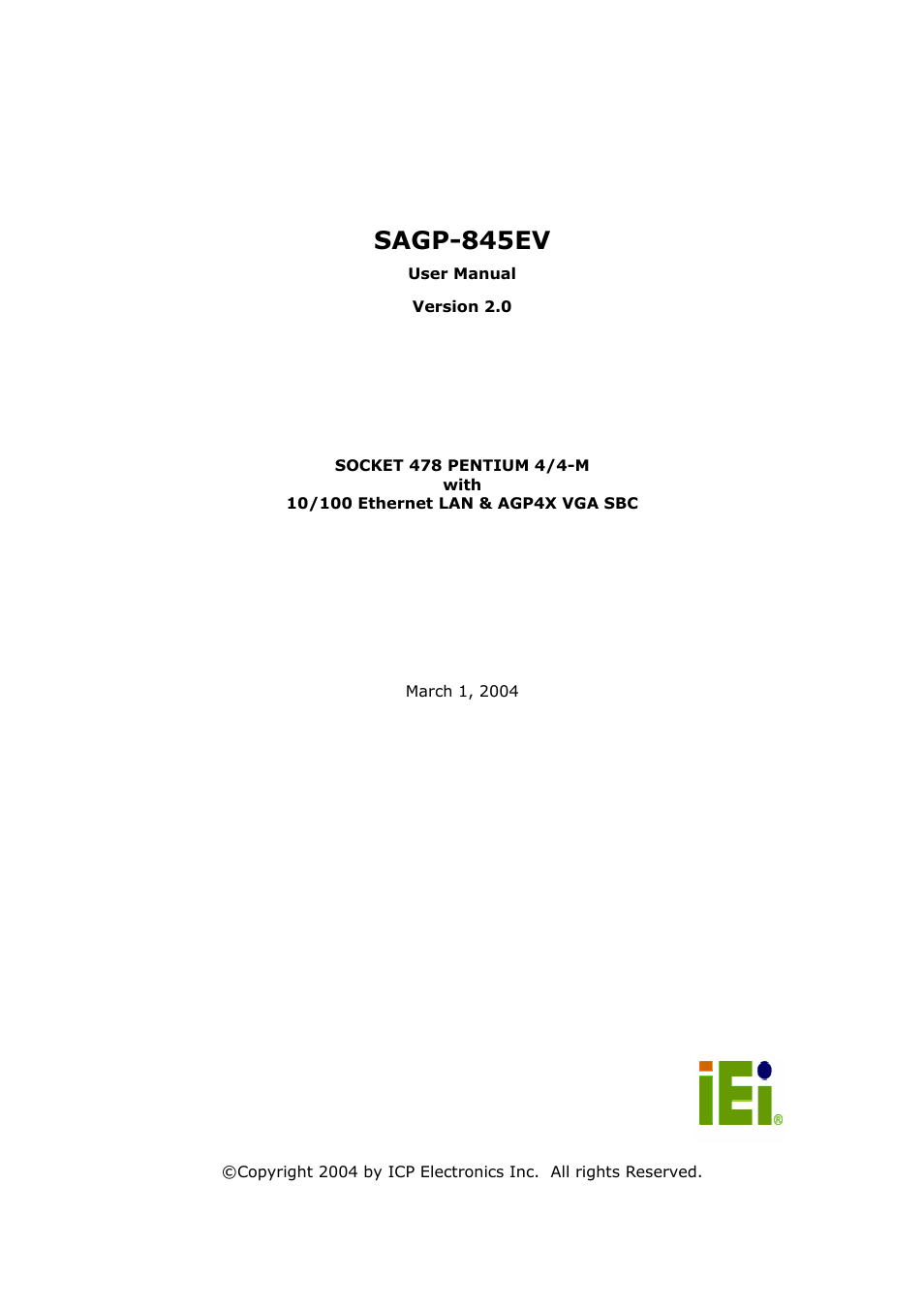 IBM PSB Form Factor Board SAGP-845EV User Manual | 48 pages