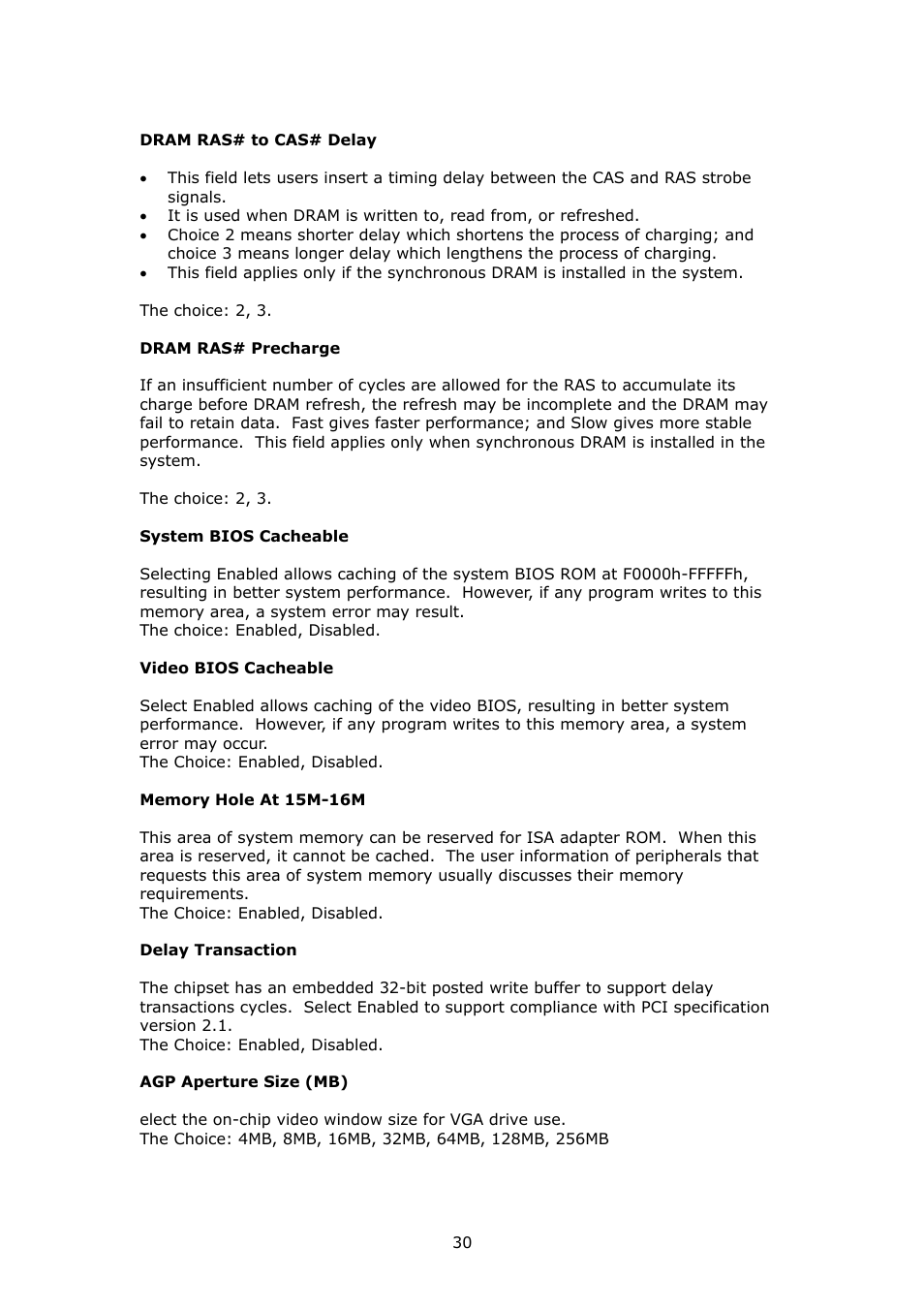 IBM PSB Form Factor Board SAGP-845EV User Manual | Page 30 / 48