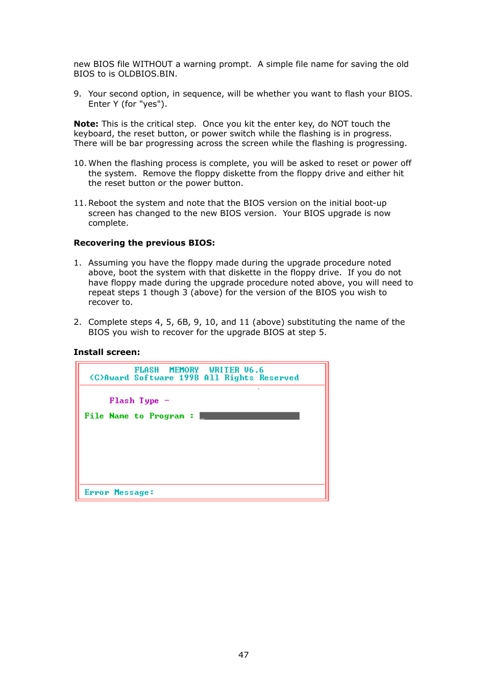 IBM PSB Form Factor Board SAGP-845EV User Manual | Page 47 / 48