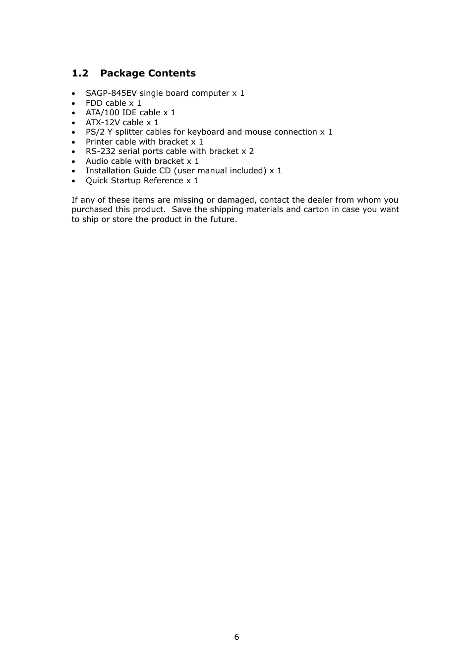 IBM PSB Form Factor Board SAGP-845EV User Manual | Page 6 / 48