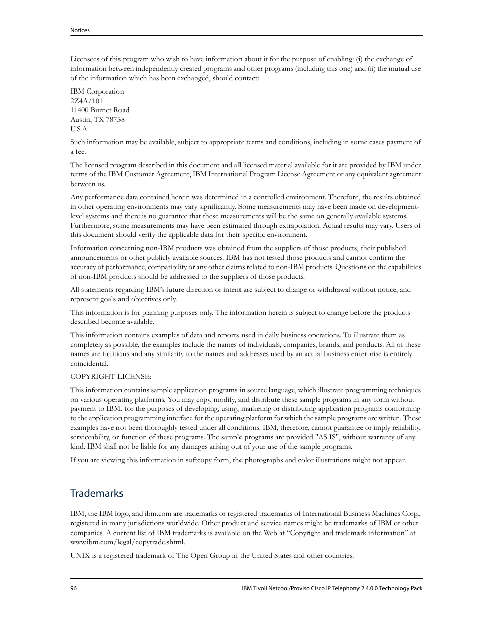 Trademarks | IBM CISCO R2E2 User Manual | Page 100 / 110