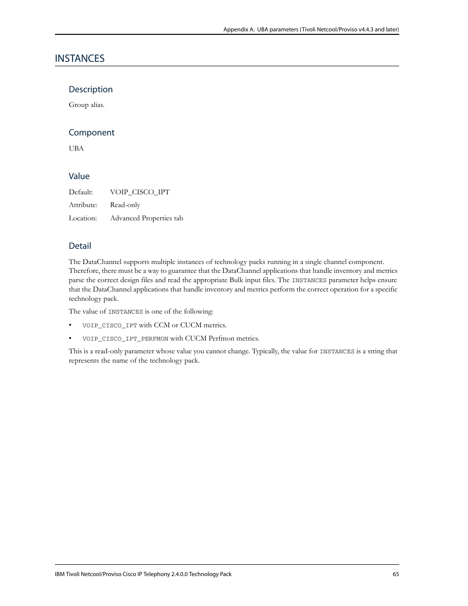 Instances | IBM CISCO R2E2 User Manual | Page 69 / 110