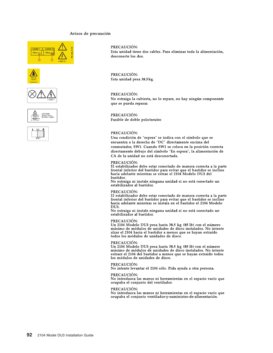 IBM 2104 Model DU3 User Manual | Page 108 / 114