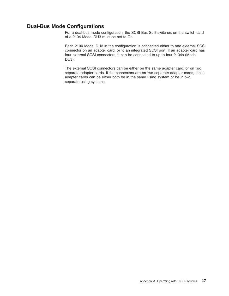 Dual-bus mode configurations | IBM 2104 Model DU3 User Manual | Page 63 / 114