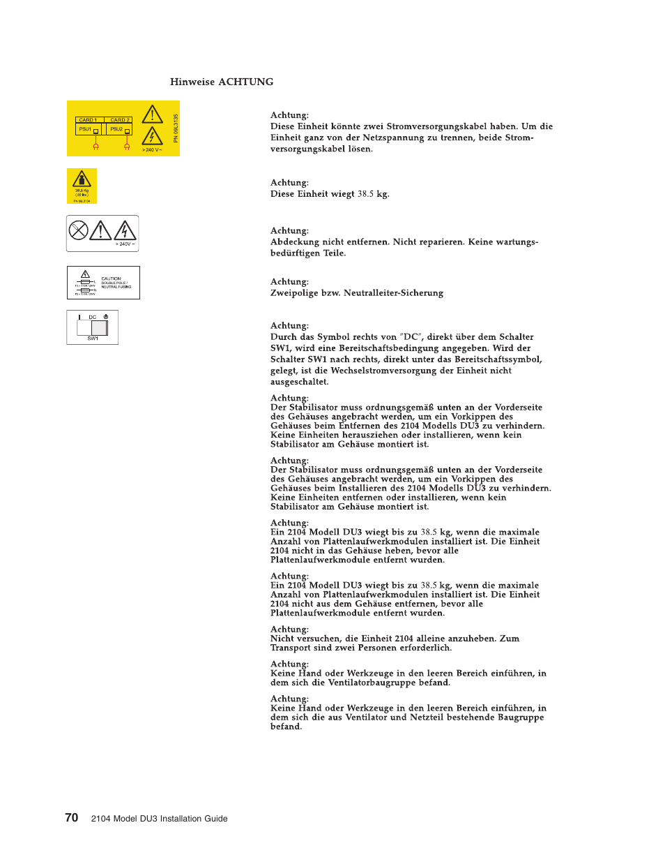 IBM 2104 Model DU3 User Manual | Page 86 / 114