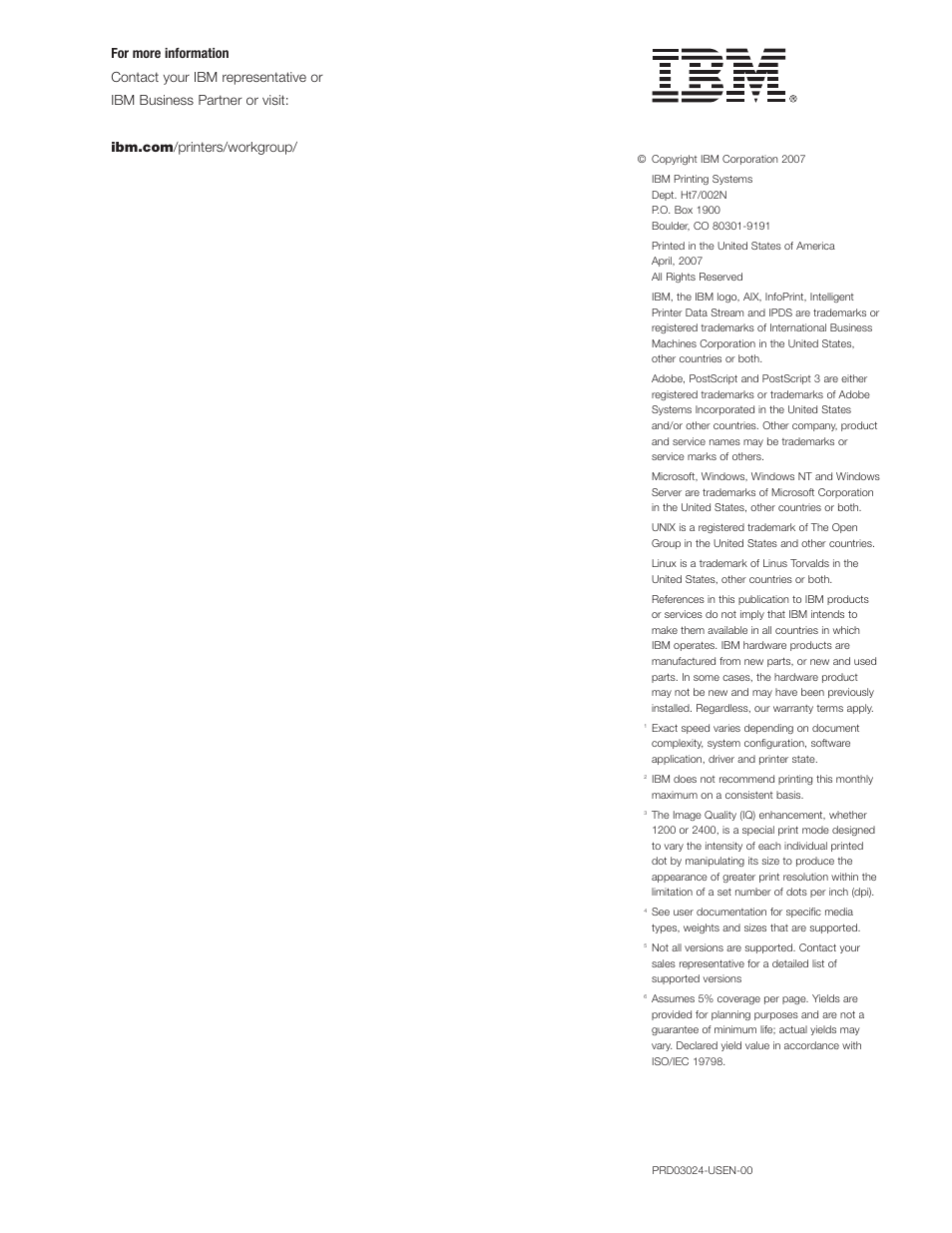 IBM 1764 MFP User Manual | Page 8 / 8