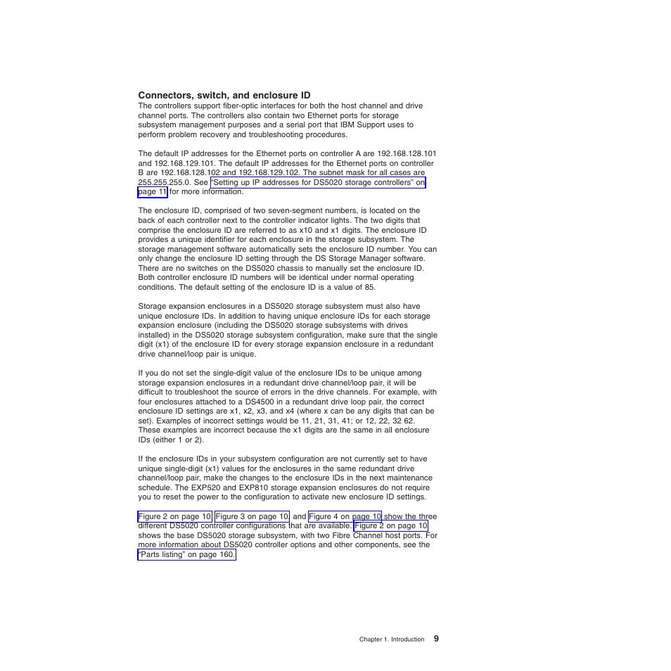 Connectors, switch, and enclosure id | IBM System Storage Subsystem DS5020 User Manual | Page 39 / 250