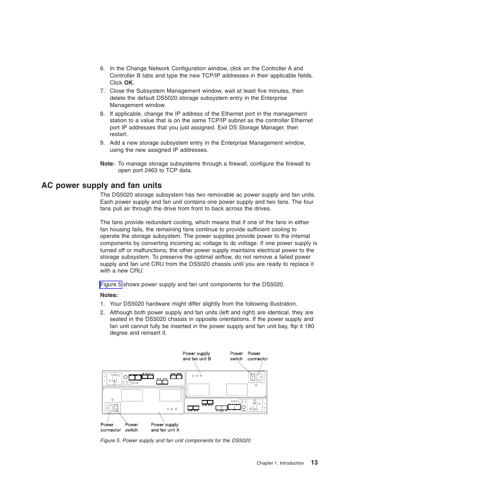 Ac power supply and fan units | IBM System Storage Subsystem DS5020 User Manual | Page 43 / 250