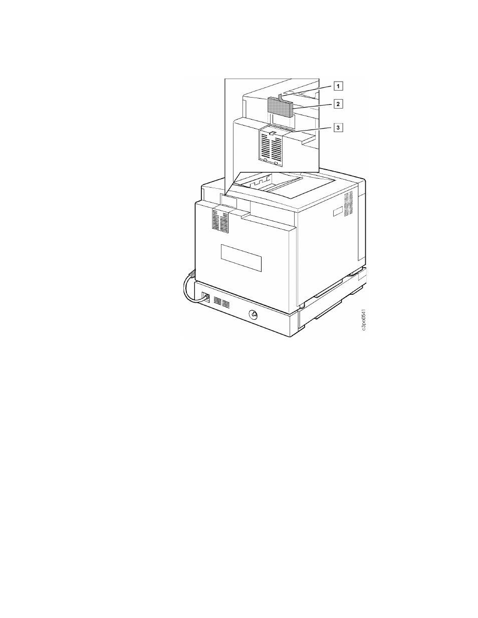 Replace the ozone filter, A. grasp the tab [1] on the ozone filter [2], and, B. hold the tab [1] on the new ozone filter [2] an | IBM S544-5361-01 User Manual | Page 166 / 218