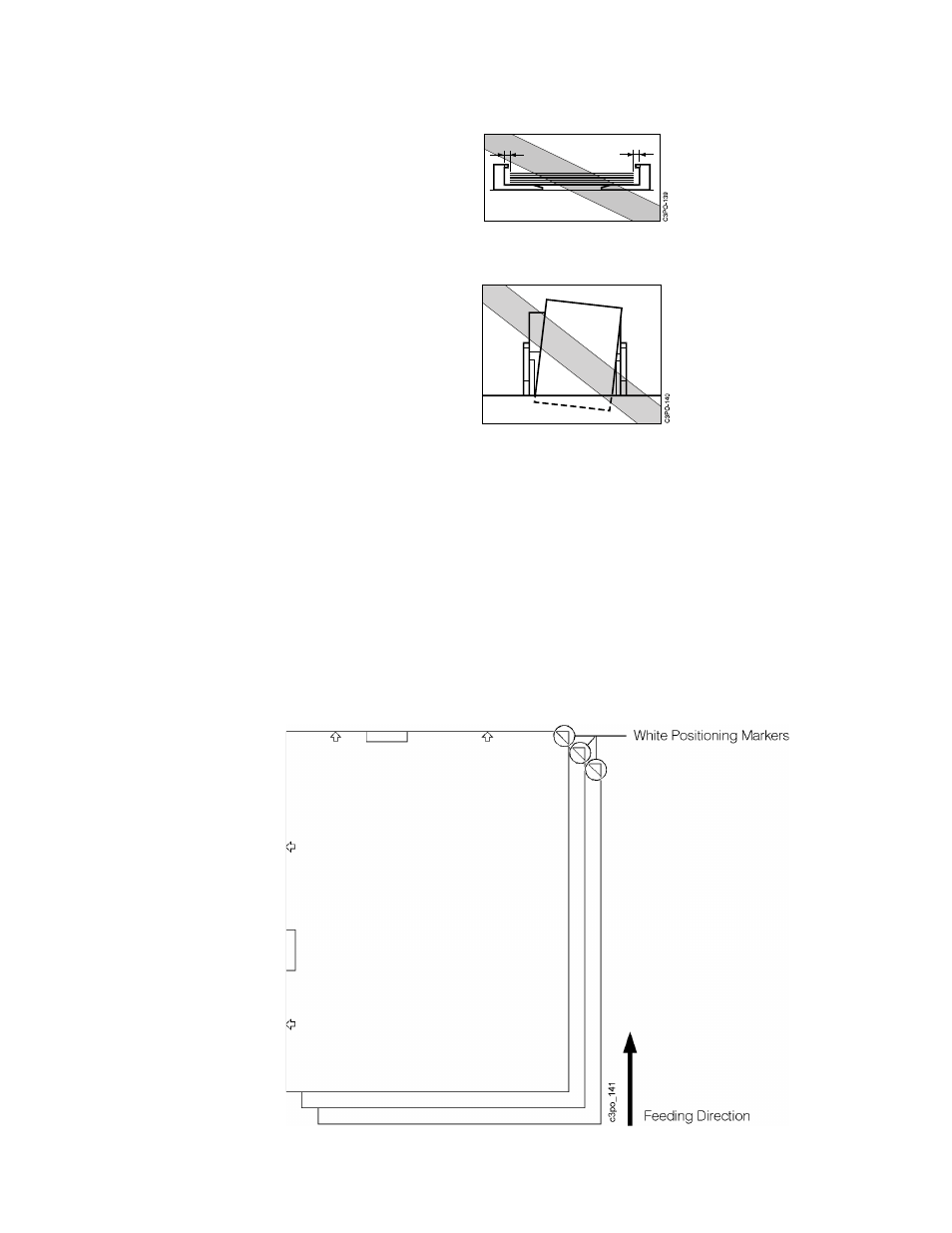 Avoid setting the paper guides so loosely that, Align the paper in the tray so that it is strai, Loading transparencies in the auxiliary tray | IBM S544-5361-01 User Manual | Page 43 / 218
