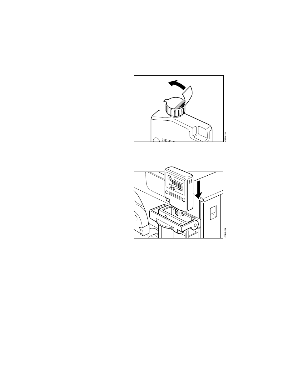 Installing the new fuser oil bottle, Peel off the seal from the new fuser oil bottle, Turn the oil bottle upside down. hold the oil b | Installing the new fuser oil bottle –17 | IBM S544-5361-01 User Manual | Page 91 / 218