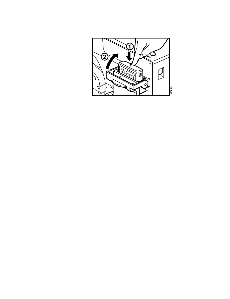 Align the bottle with the bottle holder. firmly, Raise the fuser oil bottle cover [2, Close the front door | IBM S544-5361-01 User Manual | Page 92 / 218