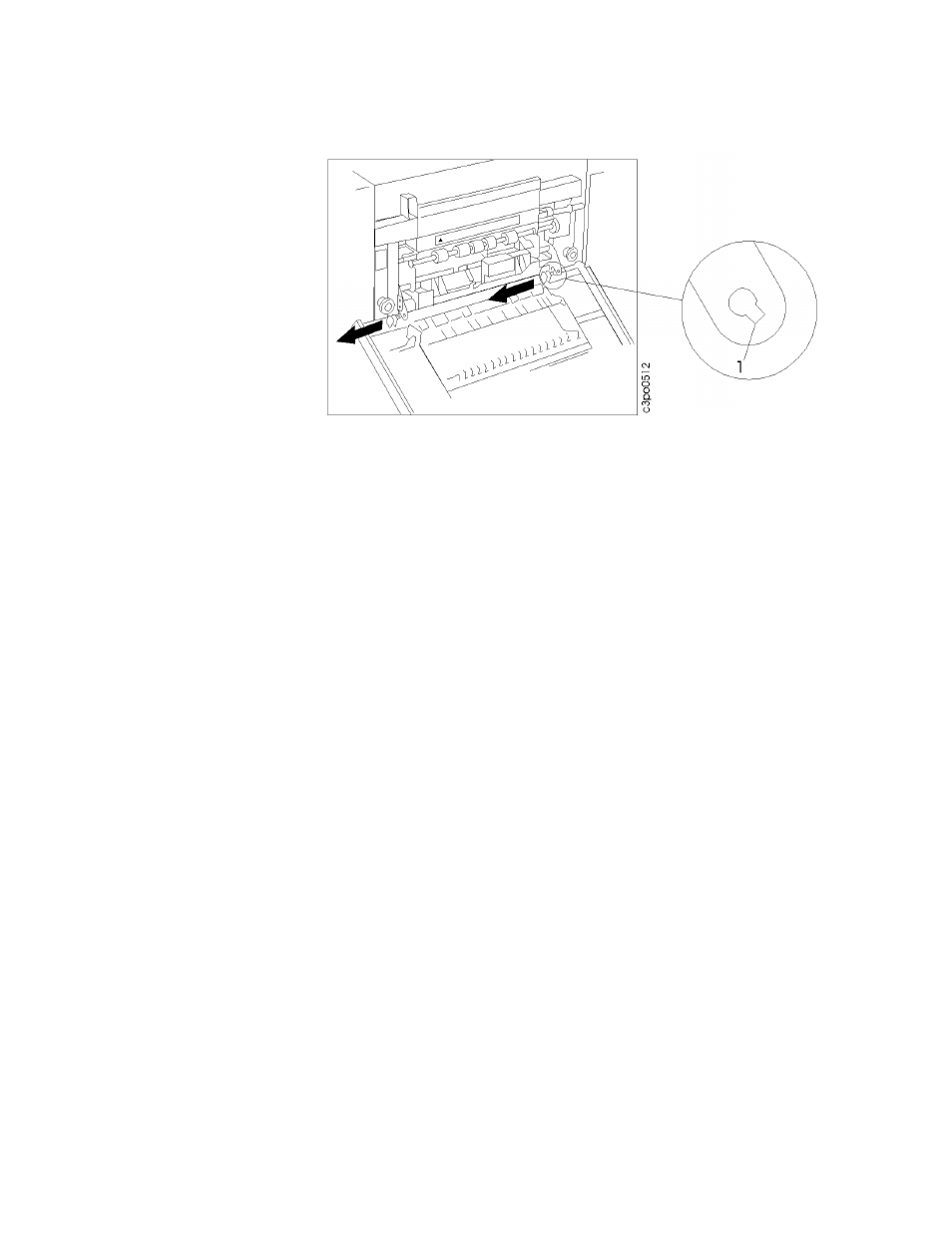 Slide the fuser access door to the left and rot | IBM S544-5361-01 User Manual | Page 99 / 218