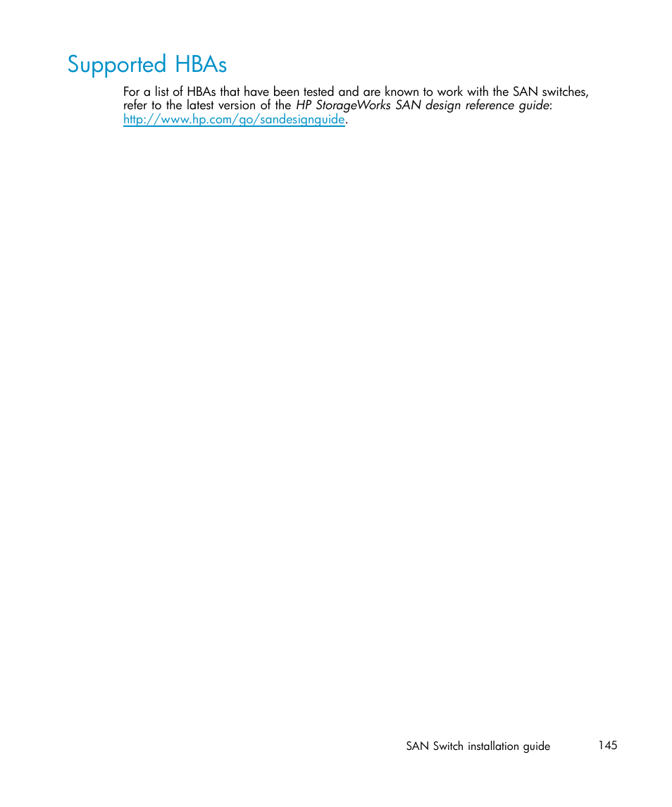 Supported hbas | IBM AA-RWF3A-TE User Manual | Page 145 / 159