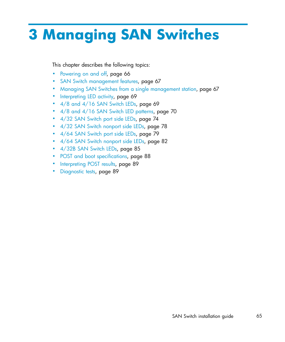 3 managing san switches | IBM AA-RWF3A-TE User Manual | Page 65 / 159