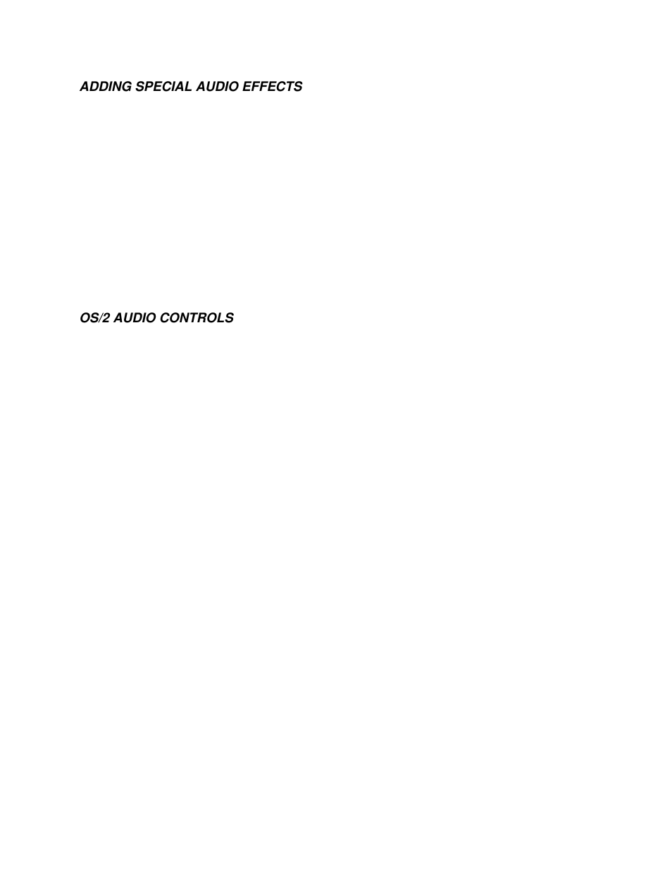 Adding special audio effects, Os/2 audio controls, Adding special audio effects os/2 audio controls | IBM 715 P/N - 13H6715 User Manual | Page 29 / 47