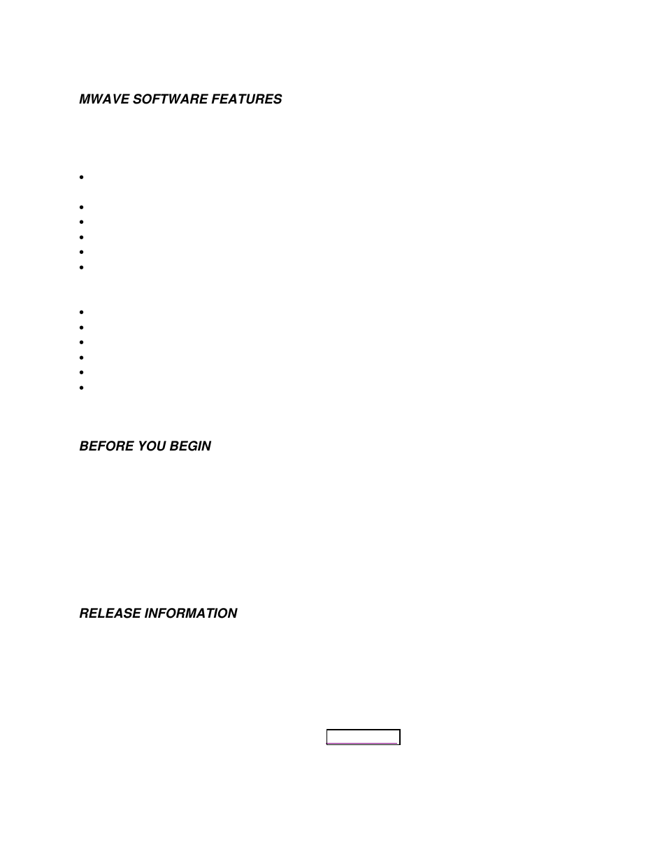 Mwave software features, Before you begin, Release information | IBM 715 P/N - 13H6715 User Manual | Page 5 / 47