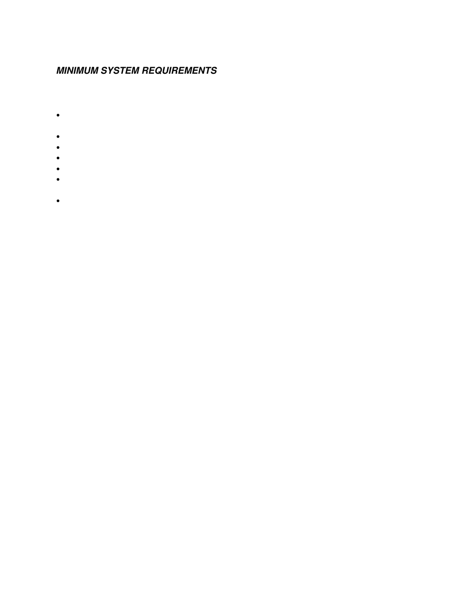 Minimum system requirements | IBM 715 P/N - 13H6715 User Manual | Page 6 / 47