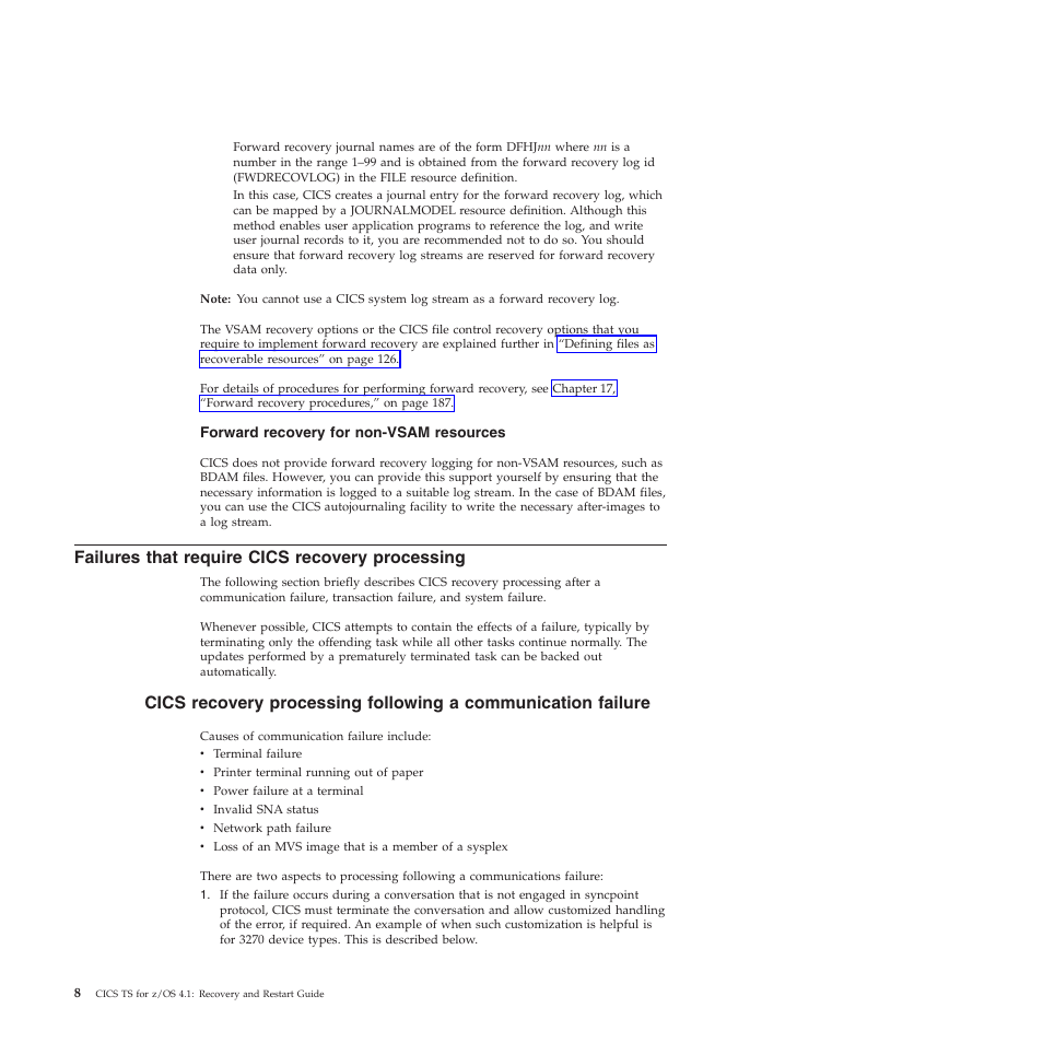 Failures that require cics recovery processing | IBM SC34-7012-01 User Manual | Page 20 / 268