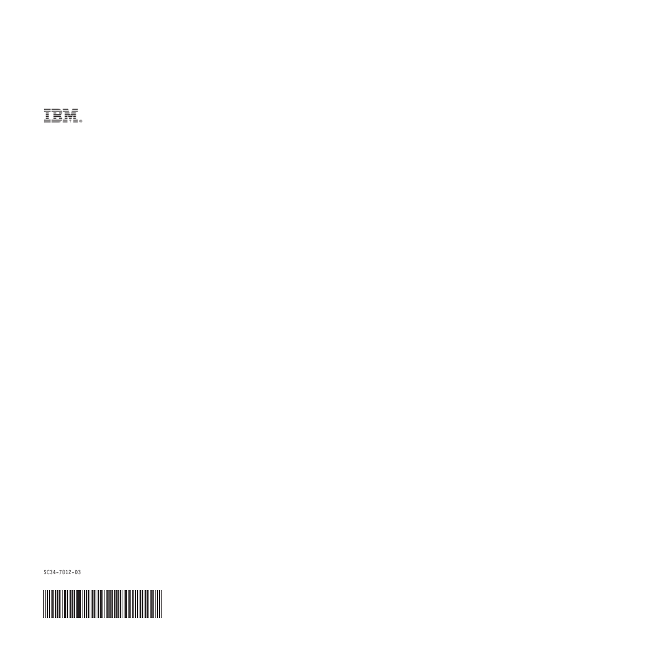 IBM SC34-7012-01 User Manual | Page 268 / 268