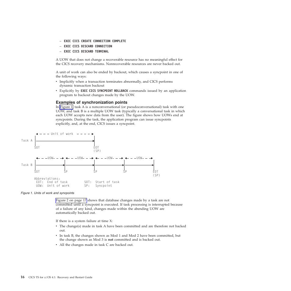 Examples of synchronization points | IBM SC34-7012-01 User Manual | Page 28 / 268