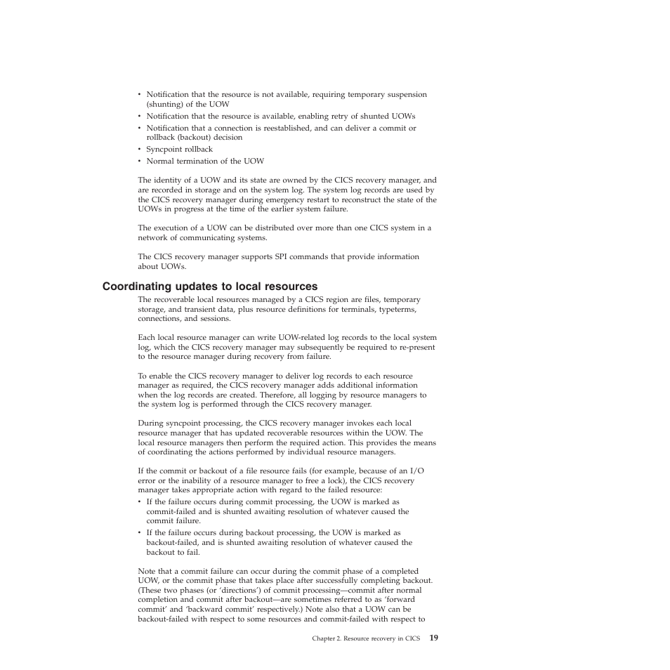 Coordinating updates to local resources | IBM SC34-7012-01 User Manual | Page 31 / 268