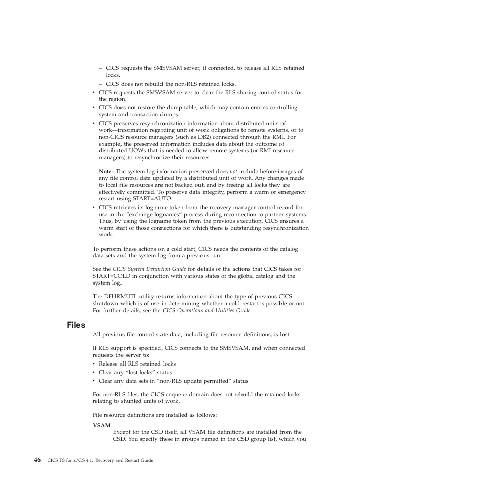 Files | IBM SC34-7012-01 User Manual | Page 58 / 268