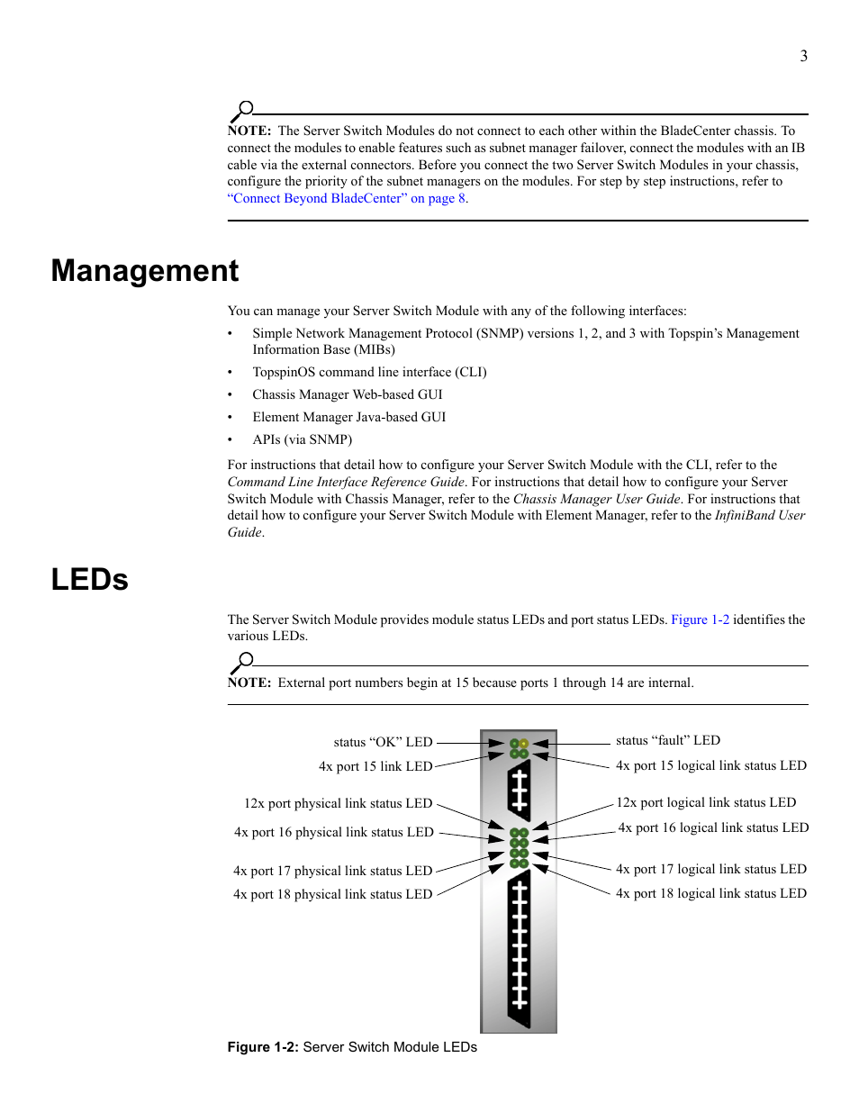 Management, Leds, Management leds | IBM 24R9718 IB User Manual | Page 47 / 59