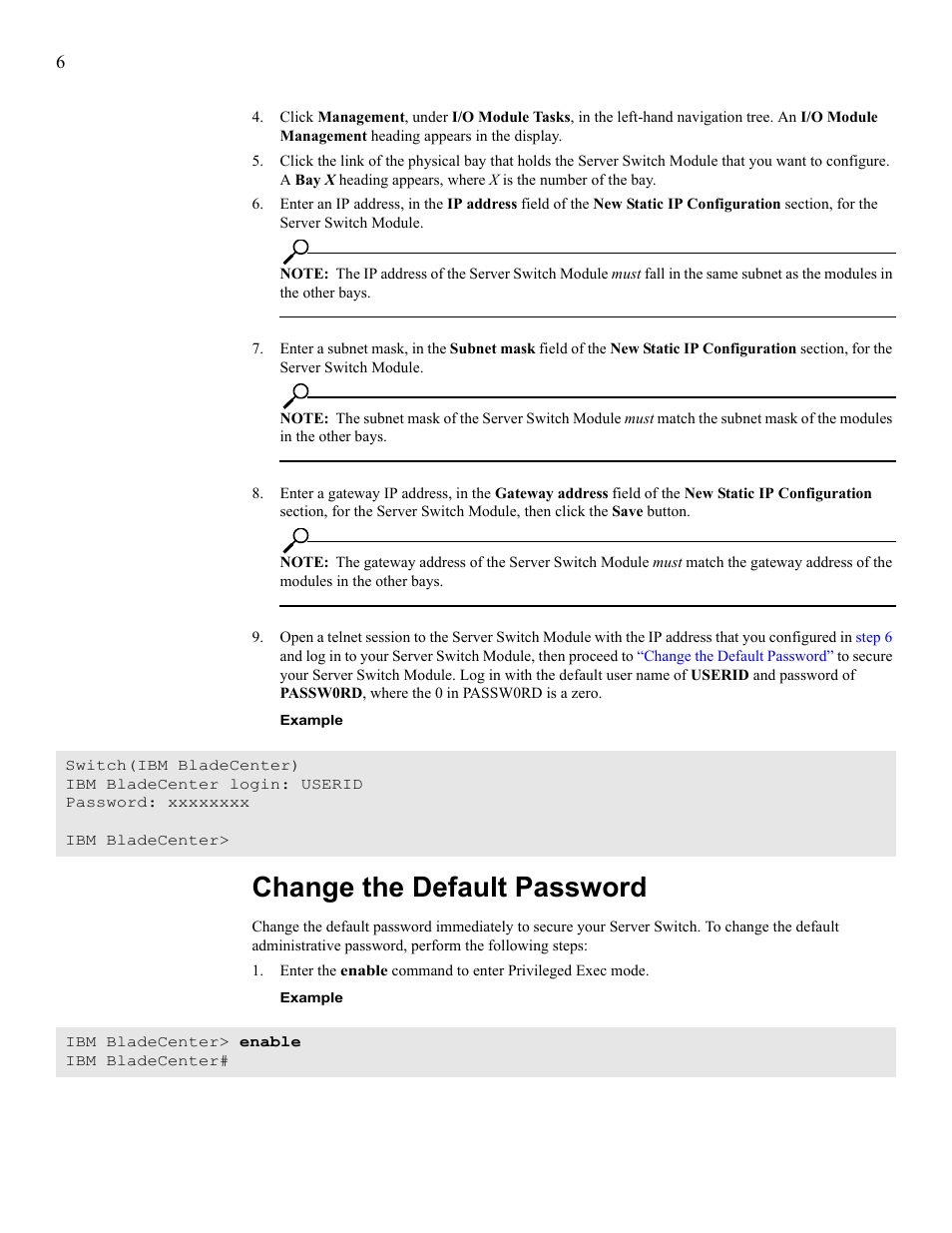 Change the default password | IBM 24R9718 IB User Manual | Page 50 / 59