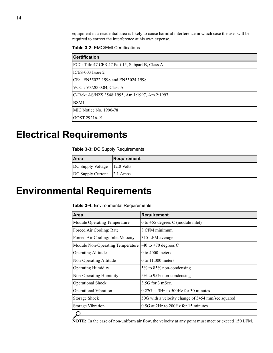 Electrical requirements, Environmental requirements, Electrical requirements environmental requirements | IBM 24R9718 IB User Manual | Page 58 / 59