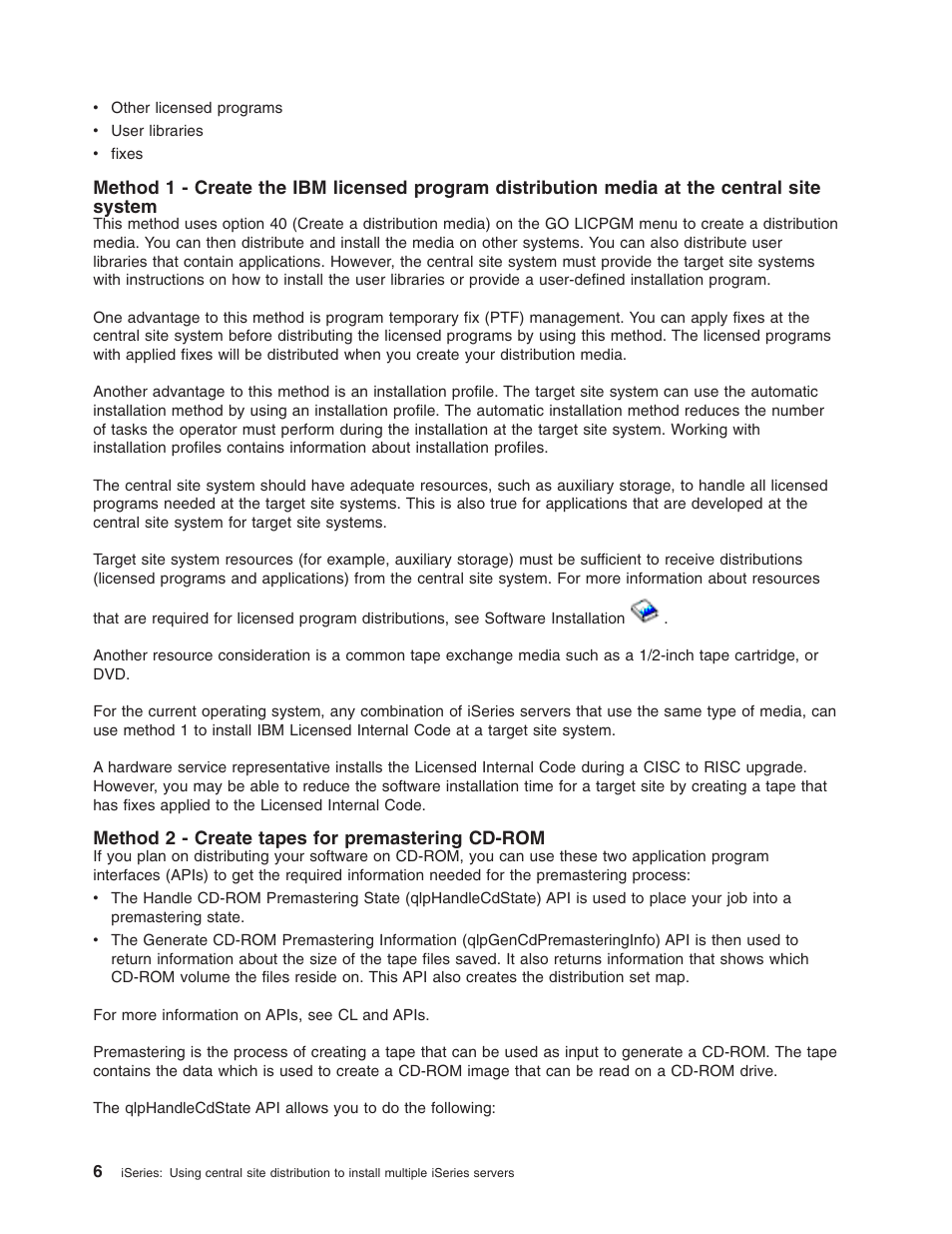 Method 2 - create tapes for premastering cd-rom | IBM iSeries User Manual | Page 12 / 64