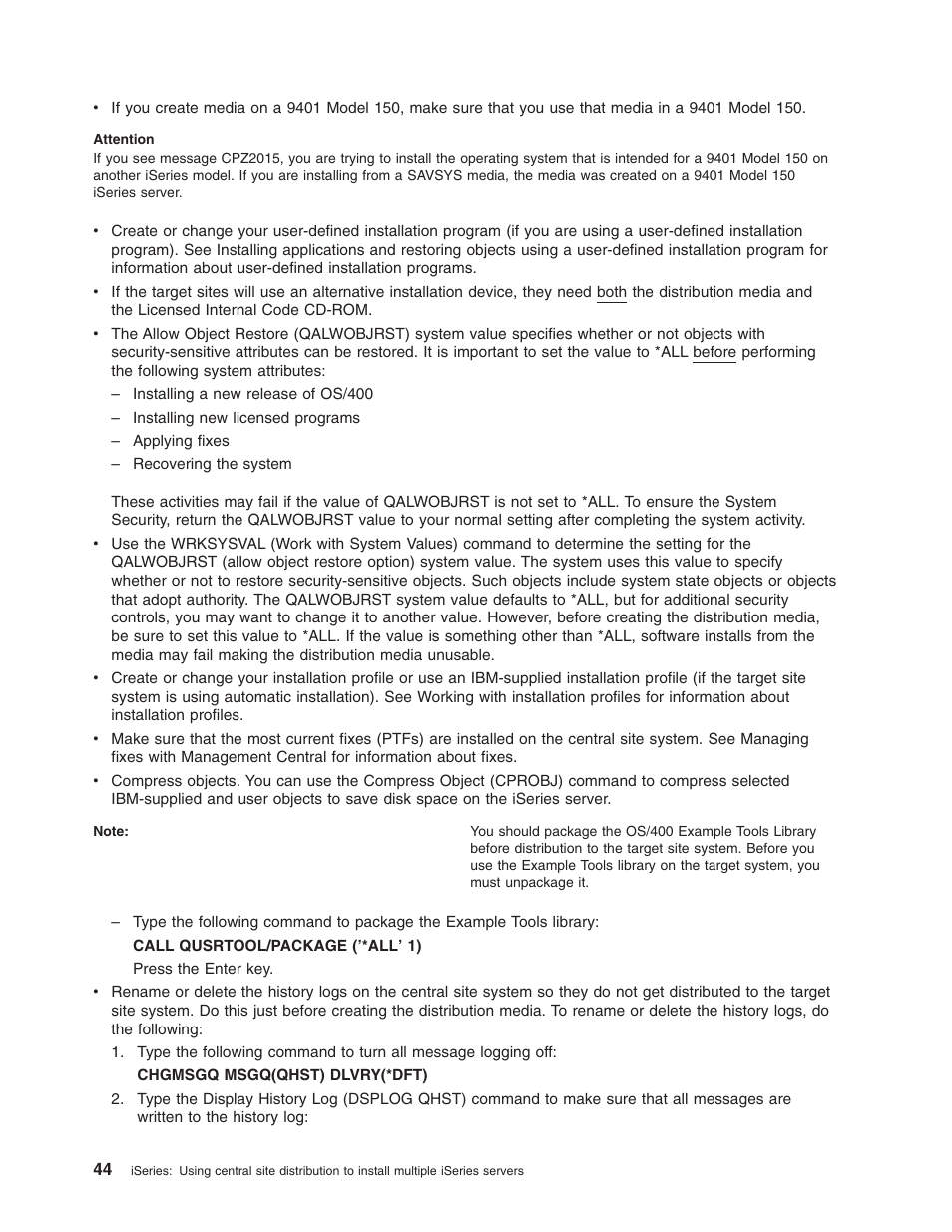 IBM iSeries User Manual | Page 50 / 64