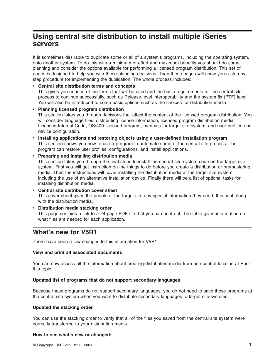 What's new for v5r1, What’s new for v5r1 | IBM iSeries User Manual | Page 7 / 64