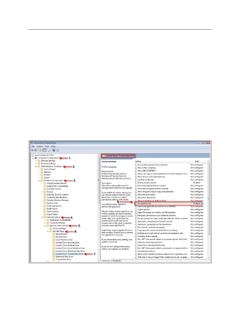 Nternet, Xplorer, Ava security settings | IBM DISA e-collaboration User Manual | Page 36 / 51