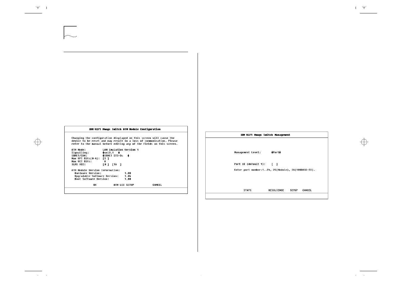 Configuring the atm module | IBM 02L1333 User Manual | Page 2 / 6