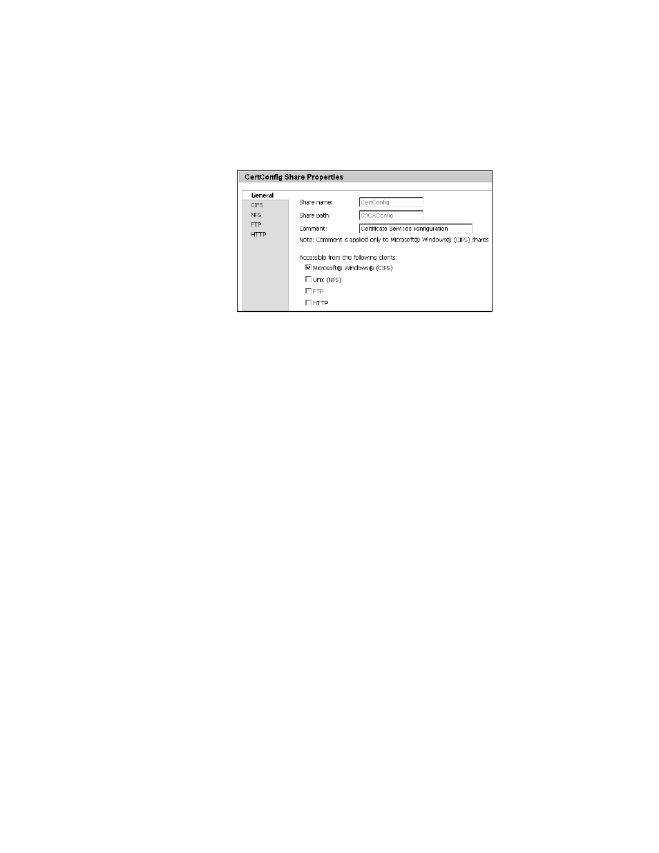 Modifying windows or unix share properties | Iomega DataSafe Network Device User Manual | Page 123 / 164