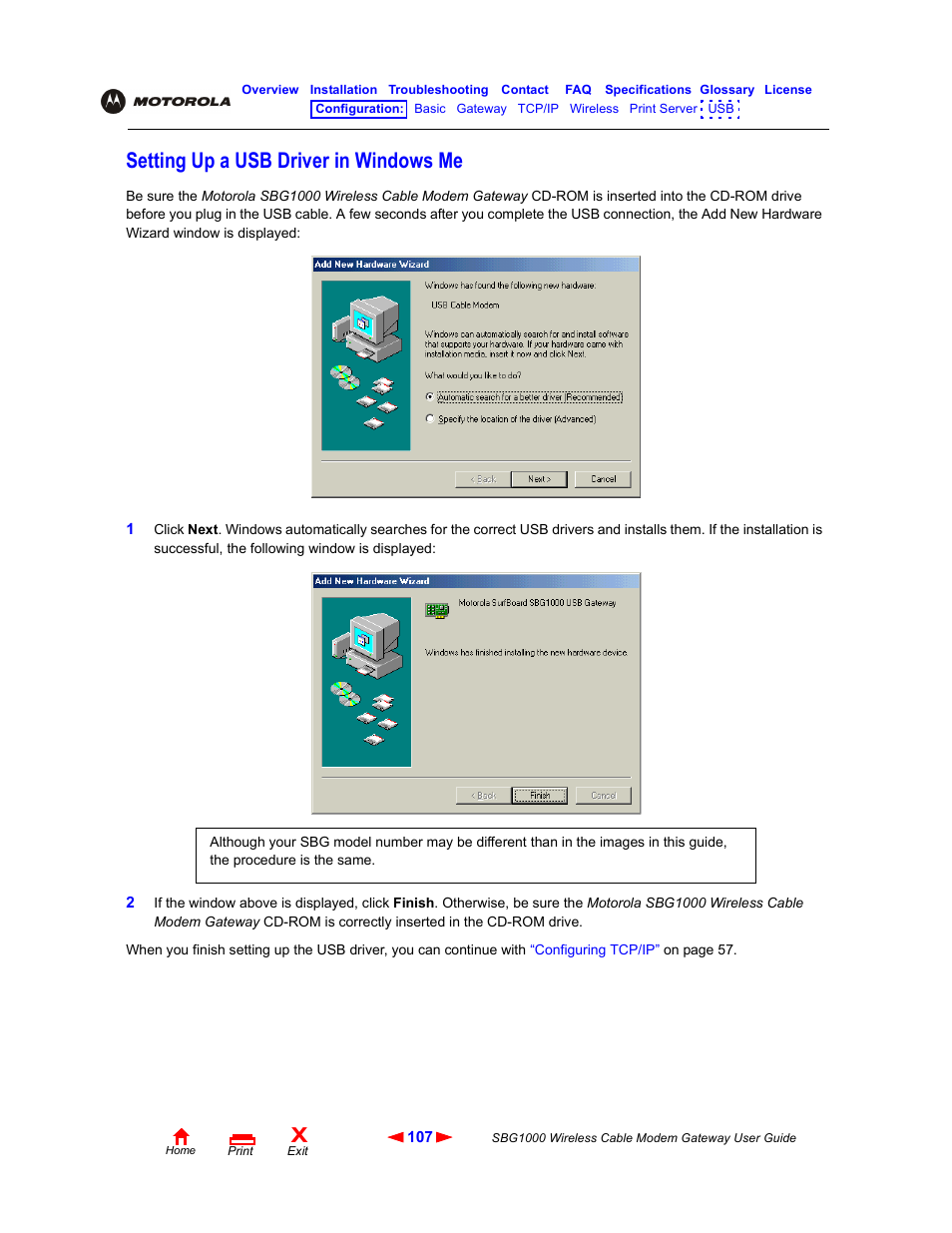 Setting up a usb driver in windowsme, Setting up a usb driver in windows me | Iomega SBG1000 User Manual | Page 113 / 154