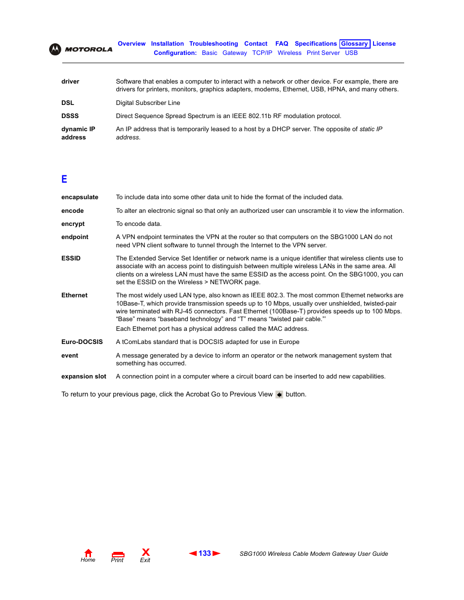 Ethernet, Driver, Encrypt | Essid, Encrypted, Encrypts | Iomega SBG1000 User Manual | Page 139 / 154