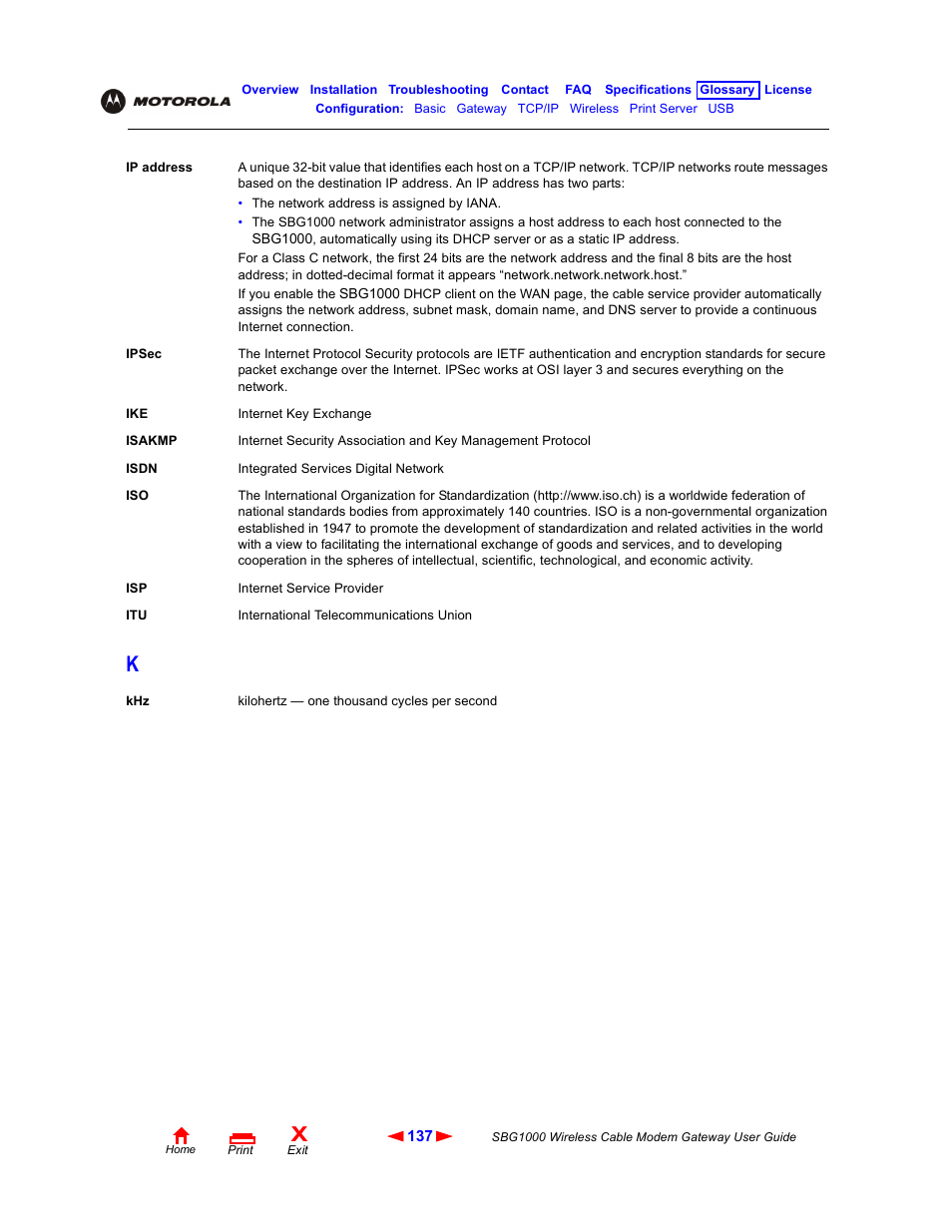 Ipsec, Isdn | Iomega SBG1000 User Manual | Page 143 / 154