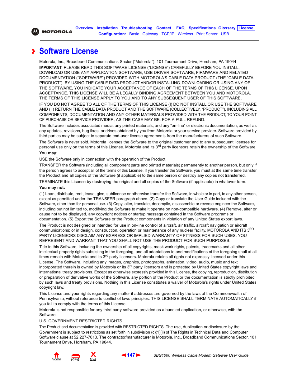 Software license, Icense | Iomega SBG1000 User Manual | Page 153 / 154