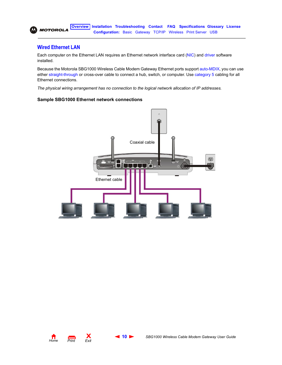 Wired ethernet lan | Iomega SBG1000 User Manual | Page 16 / 154