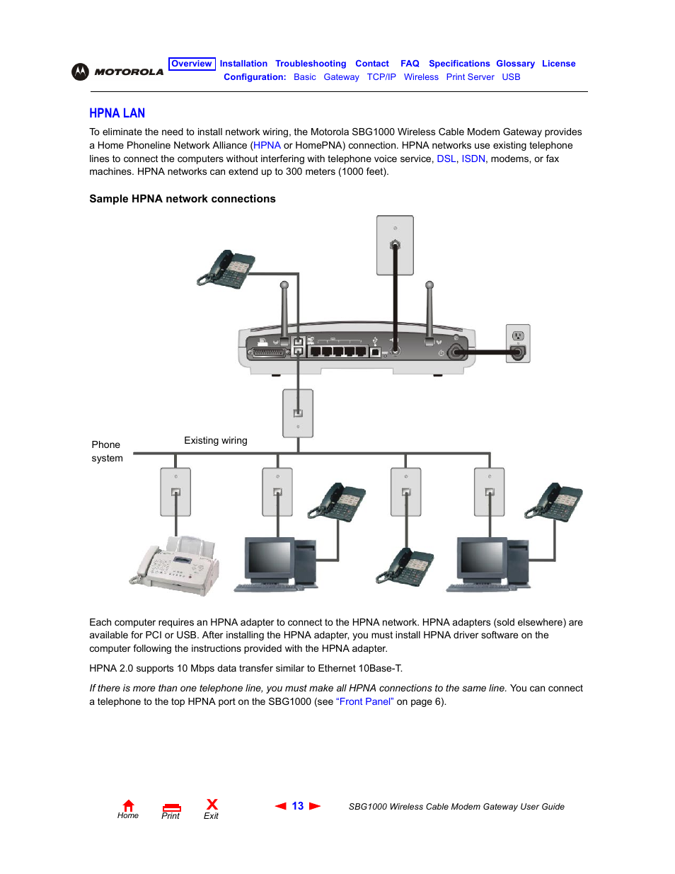 Hpna lan | Iomega SBG1000 User Manual | Page 19 / 154